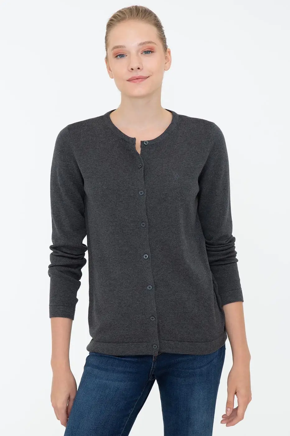 

Original Us. Assn. Polo Cardigan Women USPA logo Slim fit long sleeve New Season Autumn Winter Spring Classic Original