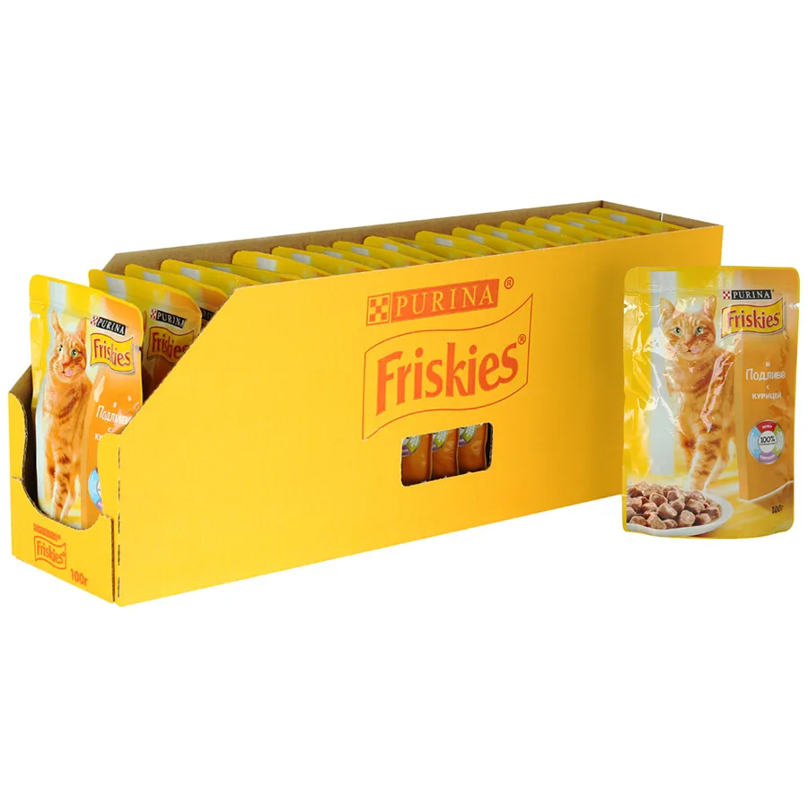  Корм для кошек Friskies, с говядиной, 85г, 26 шт 