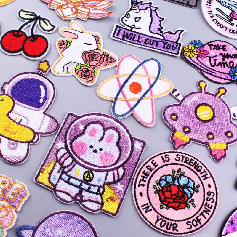 

Cartoon Patches For Clothing Thermoadhesive Patches Diy Animlas Embroidery Patch Iron On Patches On Clothes Appliques For Jacket