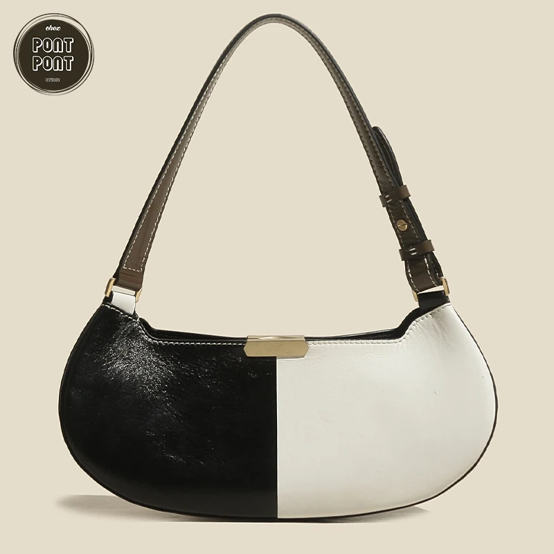 

Lady Fashion Shoulder Strap Bag Female Handbag For Women Genuine Cow Real Leather Designer Chic Shell Baguette sac a main femme