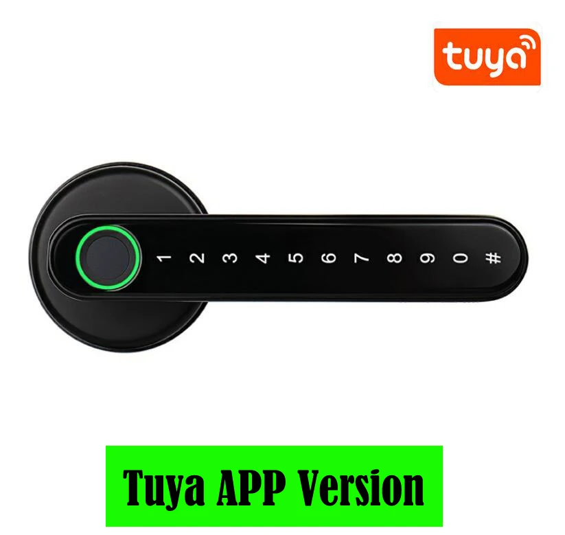 

Tuya/TTLOCK электронный дверной замок с отпечатком пальца, умный Bluetooth, пароль, ручка, замок, приложение для разблокировки, вход без ключа, поддержка iOS/Android