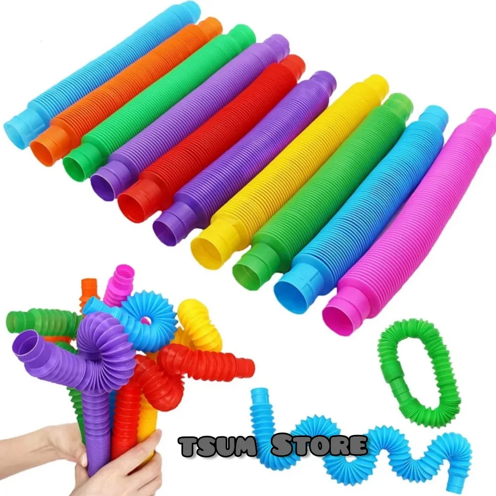Tubes antistress medium 6 pieces 20 cm for adults and children pop tube pipe tubes popsocket toy | Игрушки и хобби
