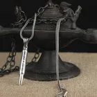 Ожерелье с настоящей искусственной серебряной цепочкой, Орлом и перьями