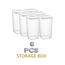 6 caja de almacenamiento despensa cocina refrigerador organizador alimentos alta calidad vacío arroz...