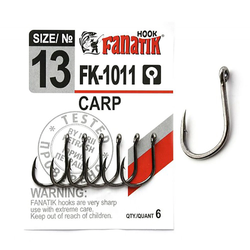 Крючки для рыбалки Fanatik CARP FK-1011 рыболовные крючки карповые |