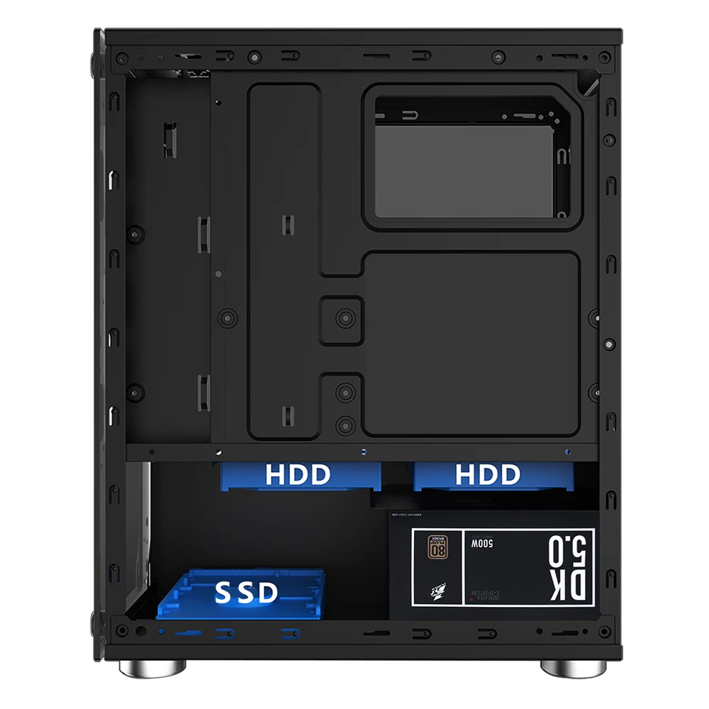 Game PC case корпус для компьютера pc gamer 1STPLAYER FIREBASE X2 mATX tempered glass side panels 4x 120mm LED fans inc. |