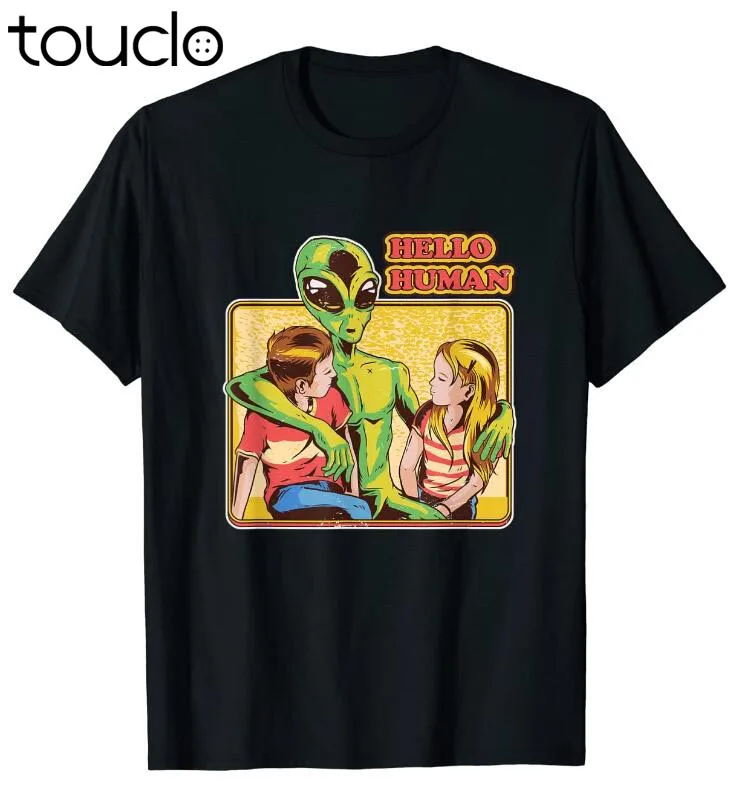 

Cool Retro Alien ET Hello Humans Outer Space Galaxy Fans T-Shirt