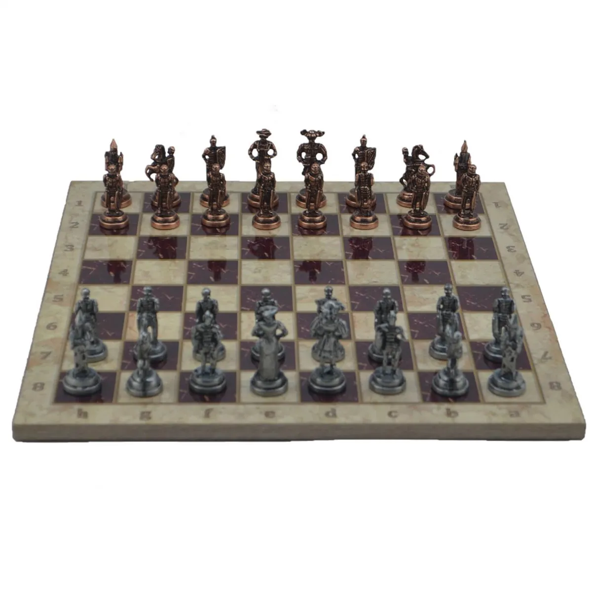 

Metal Chess Ancient Spanish Figure 37x37cm Brain Games Sports Board Game Toy Gift Hobby Stylish Design Luxury Gift Entertainment