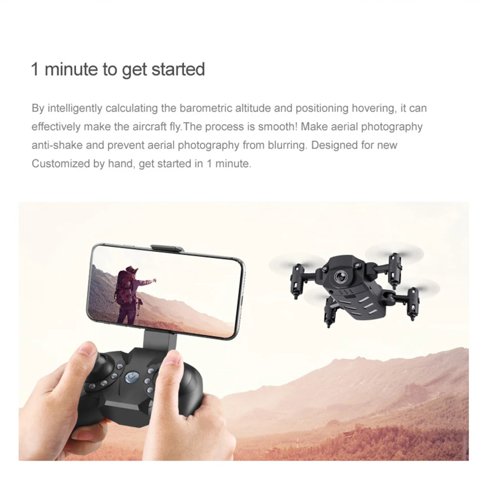 KK8 Карманный Дрон Wi Fi FPV камера регулируемая скорость Гравитационный