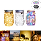 12 м светодиодный сказосветильник Солнечный камень Jar светильник s Открытый вечерние НКА Свадьба садовый Декор лампа солнечная банка крышка Свет 1020 светодиодный солнечная панель