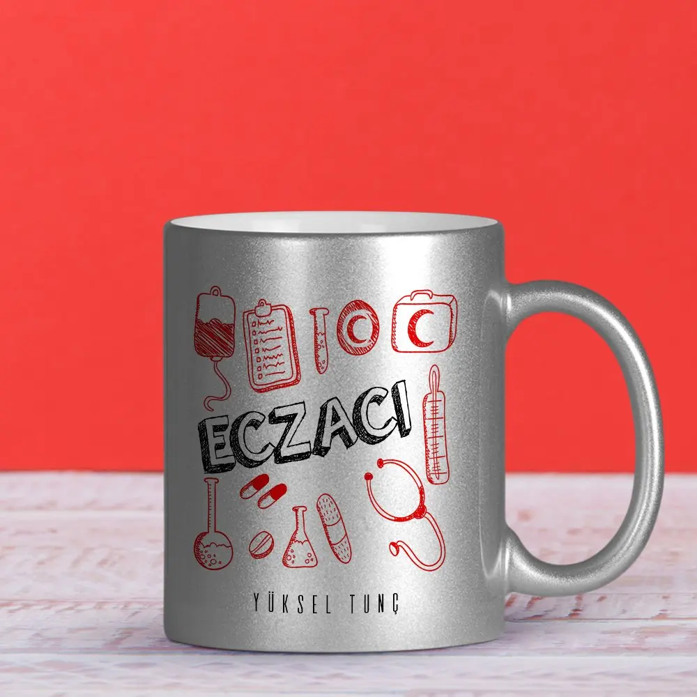 

Personalized Professional Pharmacist Silver Gilt Mug Cup-2