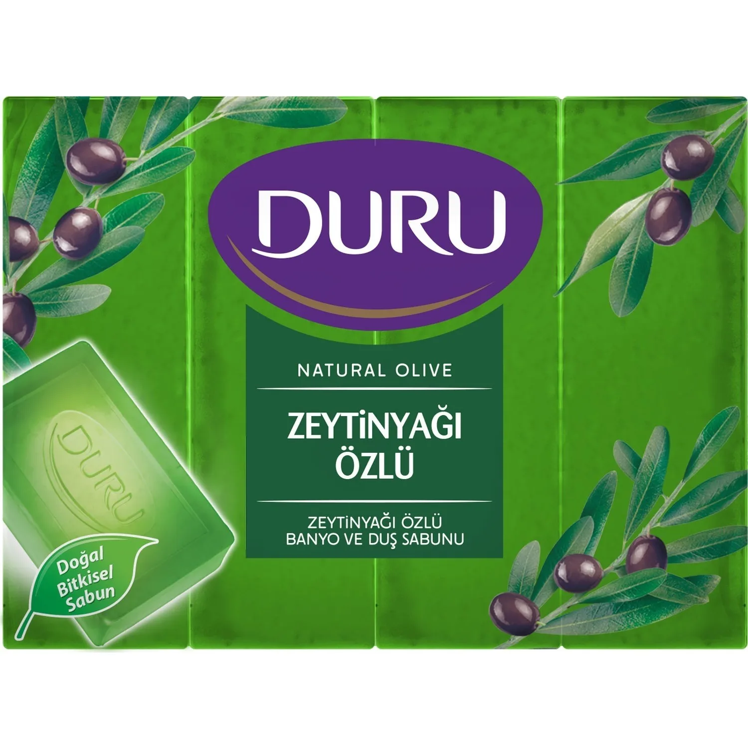 Duru-jabón de ducha con extracto de aceite de oliva Natural, jabón para el cuidado de la piel, agradable olor a hierbas, 600 gr, 4 piezas