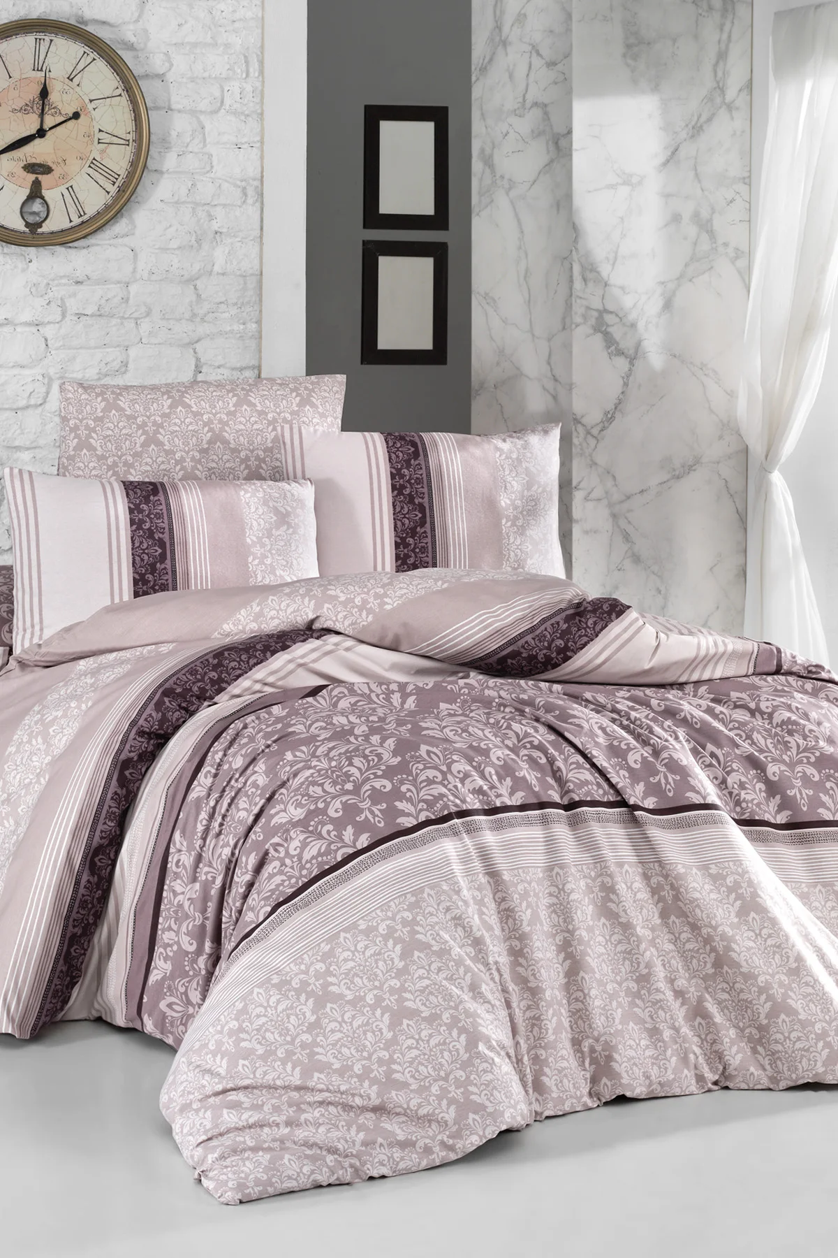 Комплект постельного белья Lady Moda Aura Luxury Ranforce комплект Twin/Full/Queen/King 3/4/5 шт.