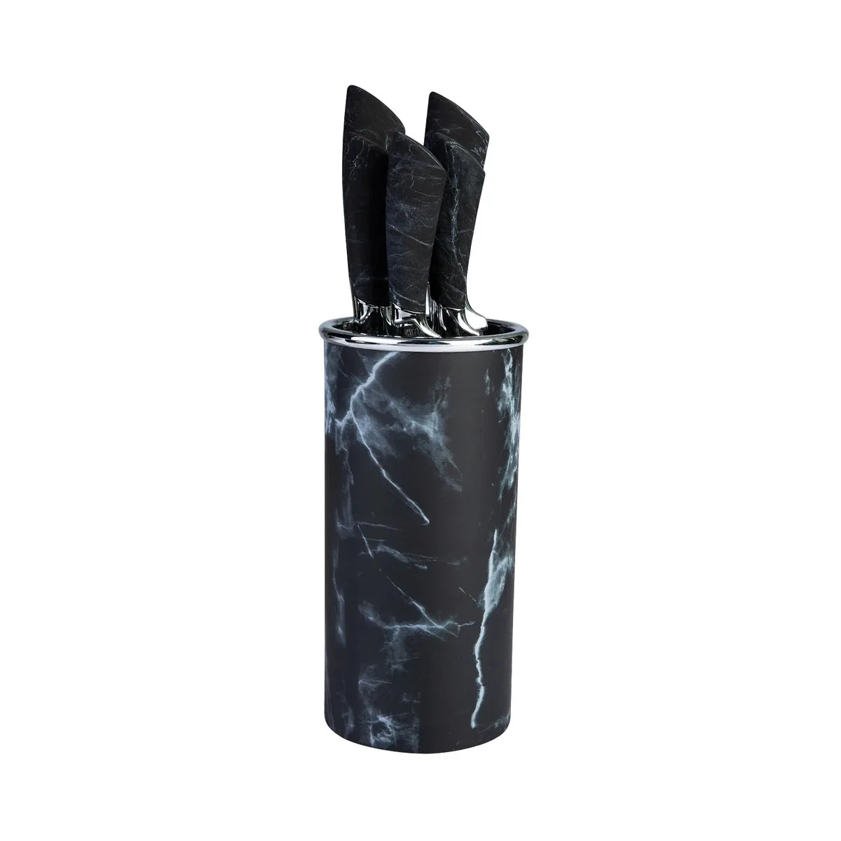 

Karaca Black Marble 6 Pcs Knife Set|Stainless Steel Kitchen Chef Boning Knife Fishing Knife Meat Cleaver Outdoor Camping Butcher