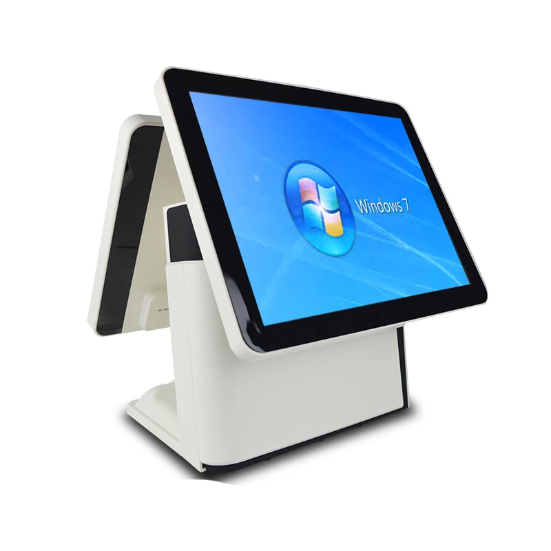 

ComPOSxb 15'' touch screen dual screen POS System for retailers Cash Register white fanless Point of Sales cashier