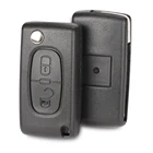 2 кнопки дистанционного ключа брелок в виде ракушки чехол подходит для Peugeot 2008 3008 5008 Ce0523 Hu83 оболочки крышка ключ протектор