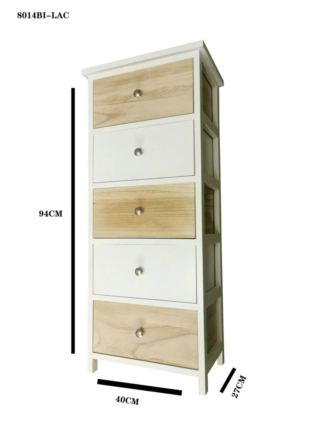 Cajoneras BI LAC De 5 Cajones двухцветная Кольцевая вспышка коричневый y Blanco 27x94x40 Envió Rapido Desde