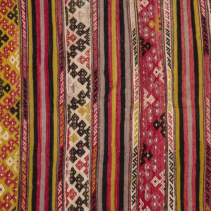 Декоративный красный полосатый ковер 7x4 вышитый килим Традиционный Ковер яркий