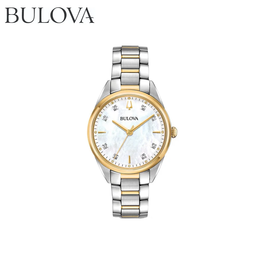 Наручные часы Bulova 98P184 женские кварцевые на биколорном браслете |