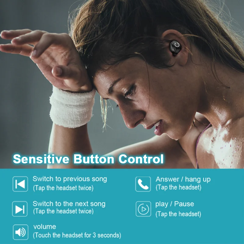 Фото TWS Wireless Earphones Bluetooth V5.0 Gaming Headsets Noise Cancelling Headphones Stereo LED Display Earbuds Электроника TWS Wireless Earphones Bluetooth V5.0 Gaming Headsets Noise Cancelling Headphones Stereo LED Display Earbuds Электроника