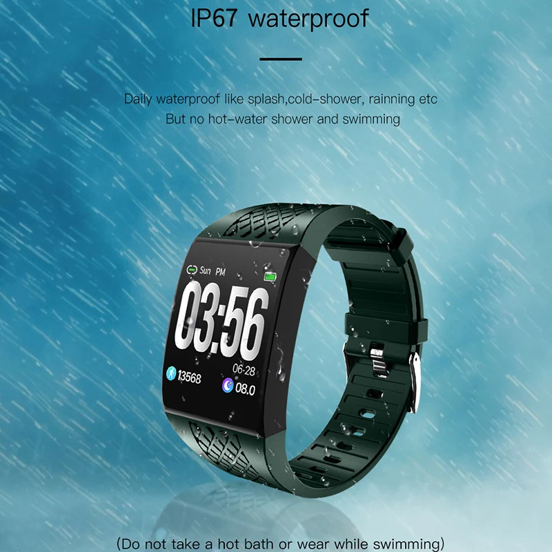 

New Smart Wristband Large Curved Screen Fitness Bracelet Tracker Remote Control Camera Music Waterproof Smartwatch For Man Woman