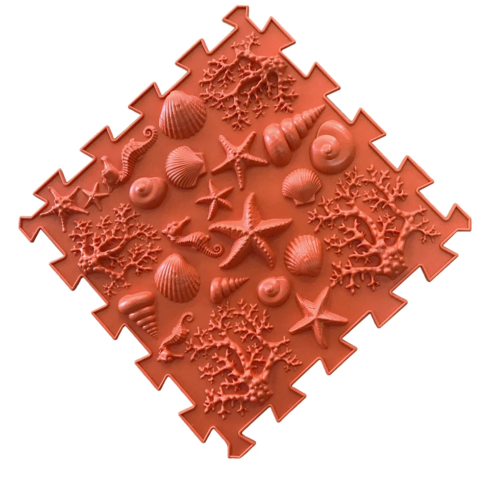 Ортопедический массажный модульный коврик &quotМОРЕ&quot 8 модулей 4 видов из ПВХ и