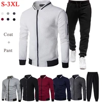 men tracksuit 2 pieces men spring autumn sportswear casual zipper jackets pants set sweatshirt sport suit men sets 2021