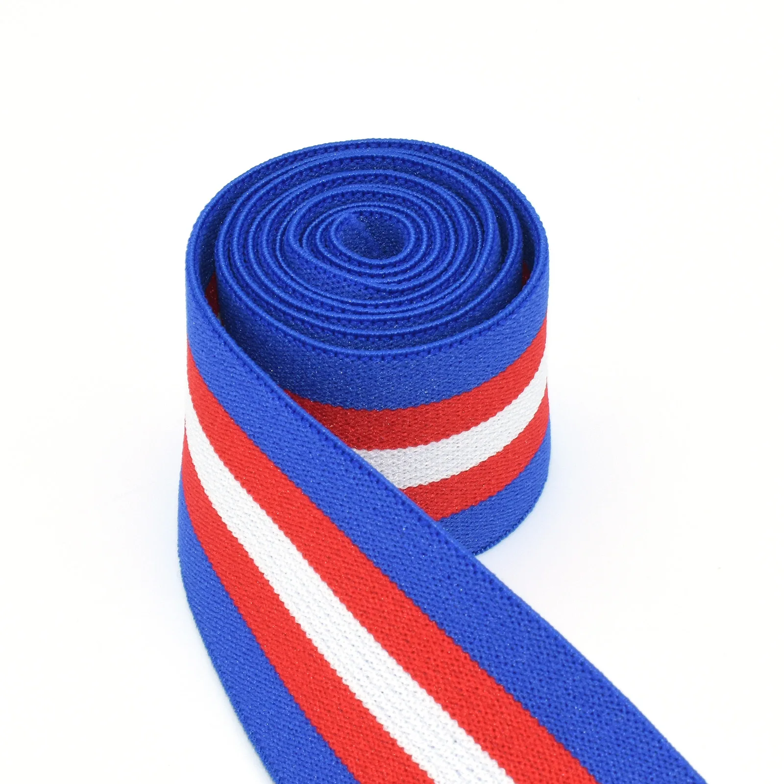 

38mm Elastic Webbing Strap Elastic Band Colorful Striped Ribbon Stretch Belt Stretchy Tape Garment Clothing Accessories