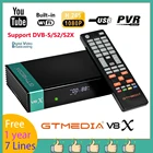 GTmedia v8X DVB-S2  S2X  Youporn ТВ коробка H.265 Встроенный Wi-Fi-цифра спутниковый телевизионный ресивер Поддержка Добро пожаловать, чтобы узнать 7 линий