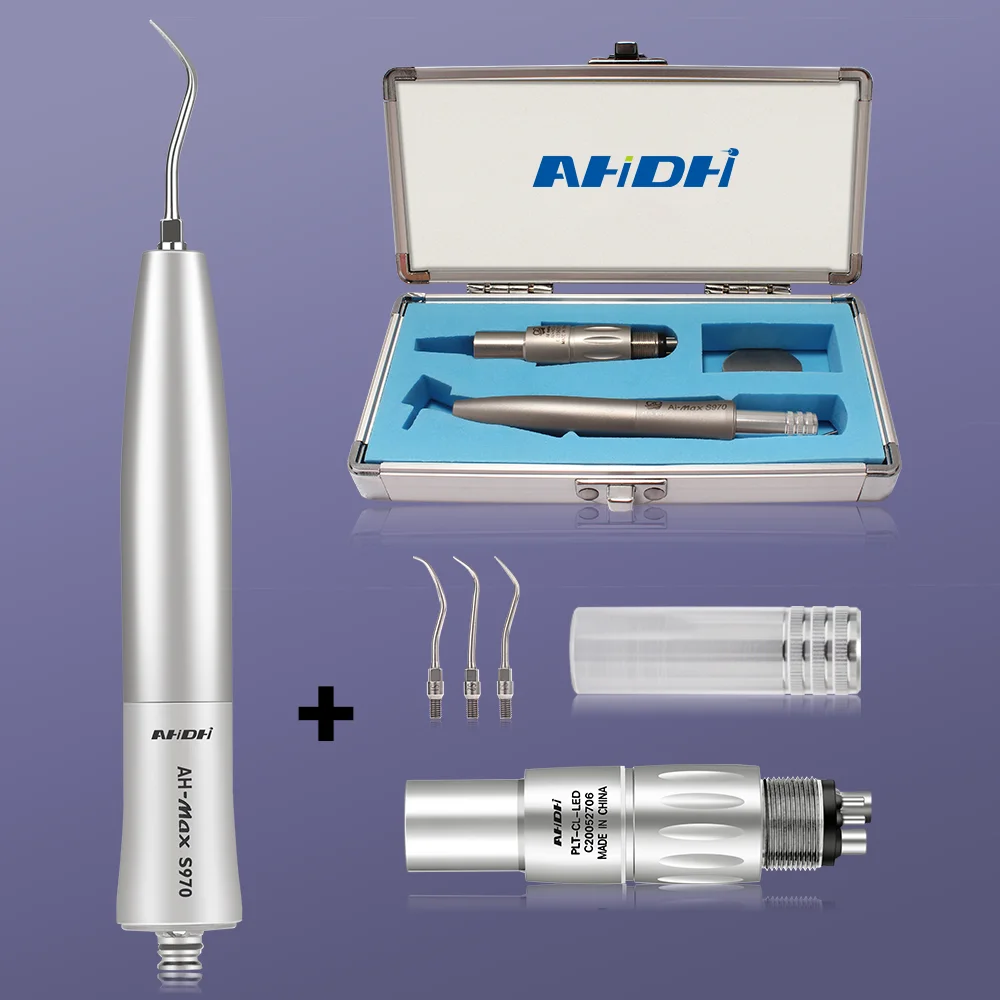 

AH-S970-NCL4 Oral Hygiene Ultrasonic Piezo Air Scaler 4 Holes N-Quick Coupling Dental Care Handpiece Surgical Tools Equipment