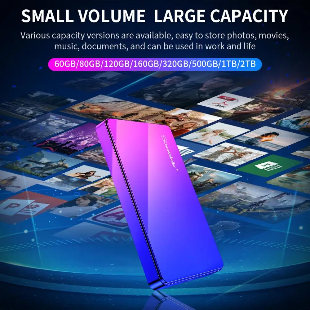 

2.5 inch portable external hard drive 1t / 500gb / 2t USB3.0 storage device desktop notebook hard drive 320gb /250gb/160gb