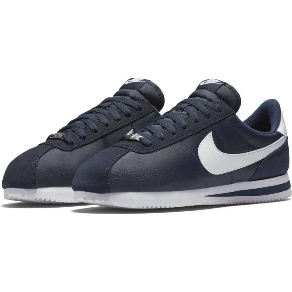Nike Cortez Базовая нейлоновая мужская темно-синяя/Черная спортивная обувь 8197 | Спорт