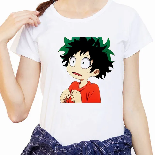 

My Hero Academia Bakugou Boku No Hero Academia Women T Shirt Cartoon Tshirt Harajuku Female Short Sleeve T-shirt Summer Clothes