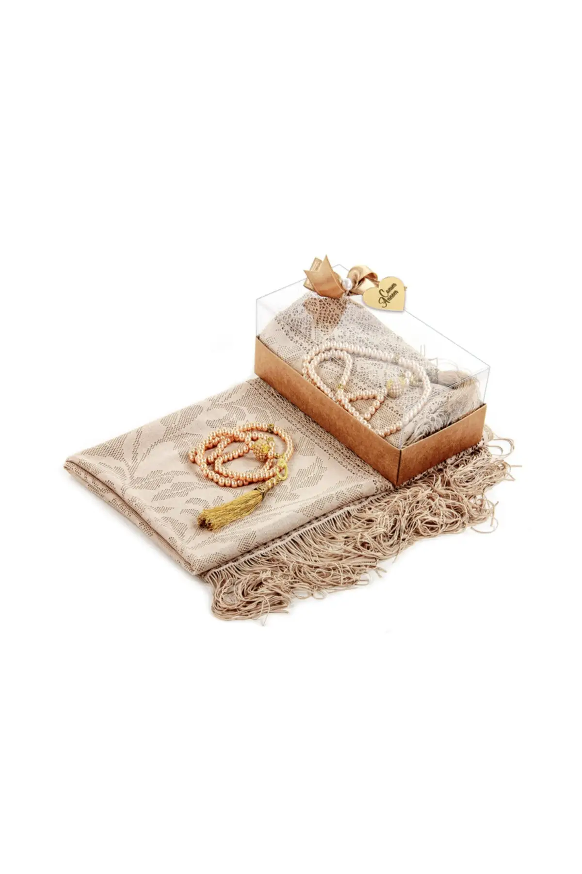 

Pearl Tesbihli Carpet With Lined Wrap Rosary Set Muslim Sets