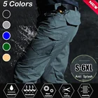 Брюки-карго IX7 мужские тактические, водонепроницаемые дышащие штаны SWAT, армейские однотонные боевые Джоггеры в стиле милитари для работы