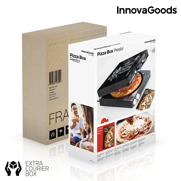InnovaGoods коробка для пиццы Presto! С книгой рецептов 1200W черный | Бытовая техника
