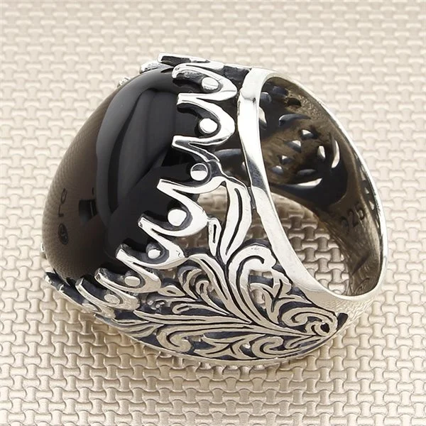 

Turkish Jewelry 925 Sterling Silver Ring Real Gemstone Men Rings Male Jewelry Rings For Mens Rings Women Men's Rings Mens ring
