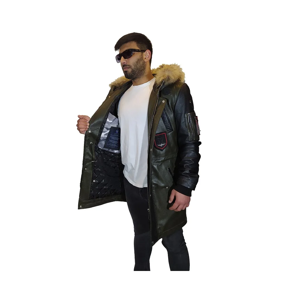 

Men's Model Natural Jumbo Leather Jacket %100 Leather Jacket For Men