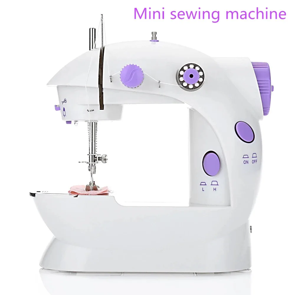 

Professional Mini Sewing Machine Portable Ability to work with Battery and Electricity DIY Art Household Night Light Foot Pedal