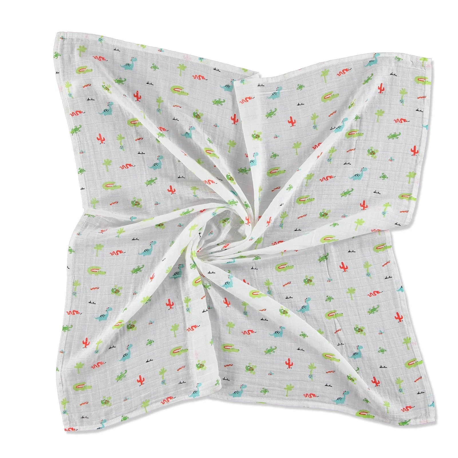 Ebebek HelloBaby Аллигатор узорное муслиновое детское универсальное