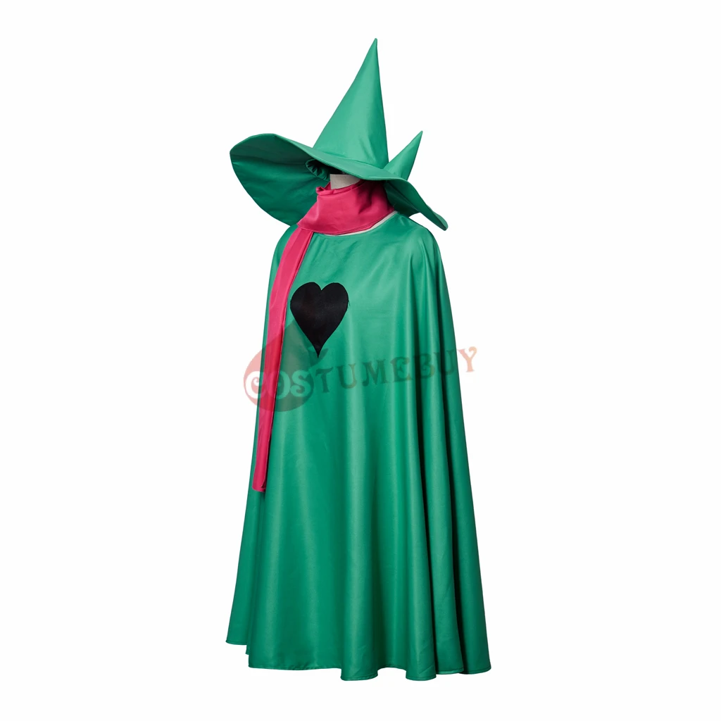Костюм для косплея Deltarune Ralsei зеленая накидка с шапкой и шарфом Хэллоуина