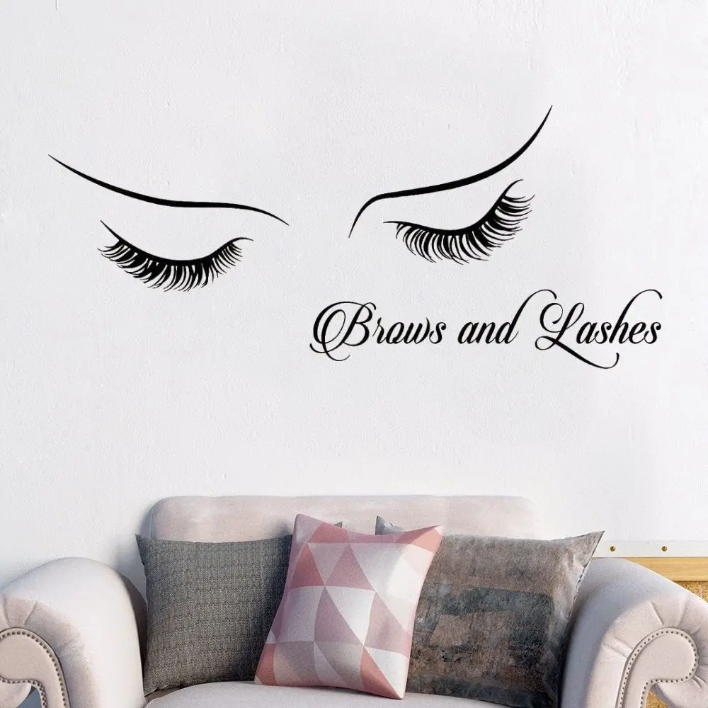 

Настенная Виниловая наклейка для бровей и ресниц A001635