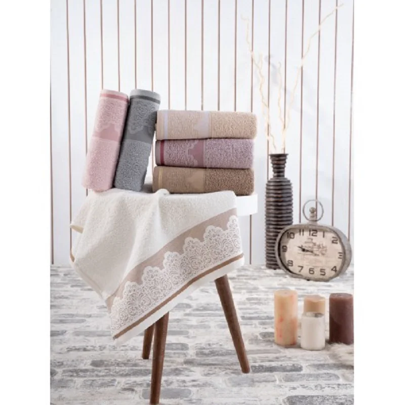 NAKKISH 100% Cotton 50x90 6 Piece Towel Set-MIST