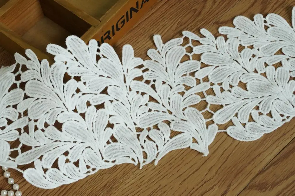 Белая винтажная кружевная отделка молочный шелк вязаная для домашнего декора