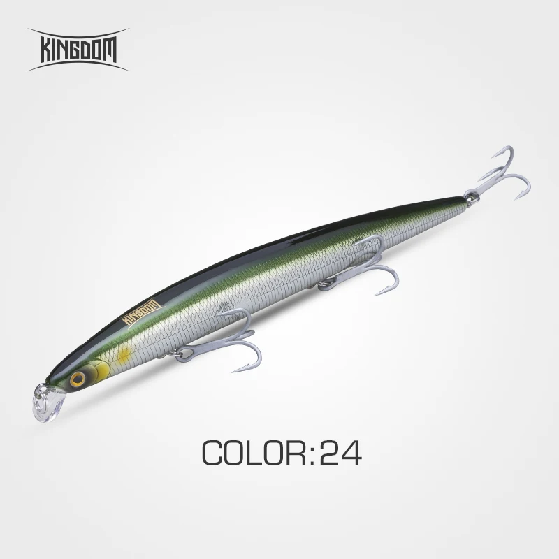 180mm-33g Color24 Kingdom Fishing Приманка для морской рыбалки приманка Джеркбейт 180 мм 29 г/33 г плавающий медленно тонущий воблер для мелкой рыбы шесть цветов Модель 5333-S - Цвет: 180mm-33g Color24