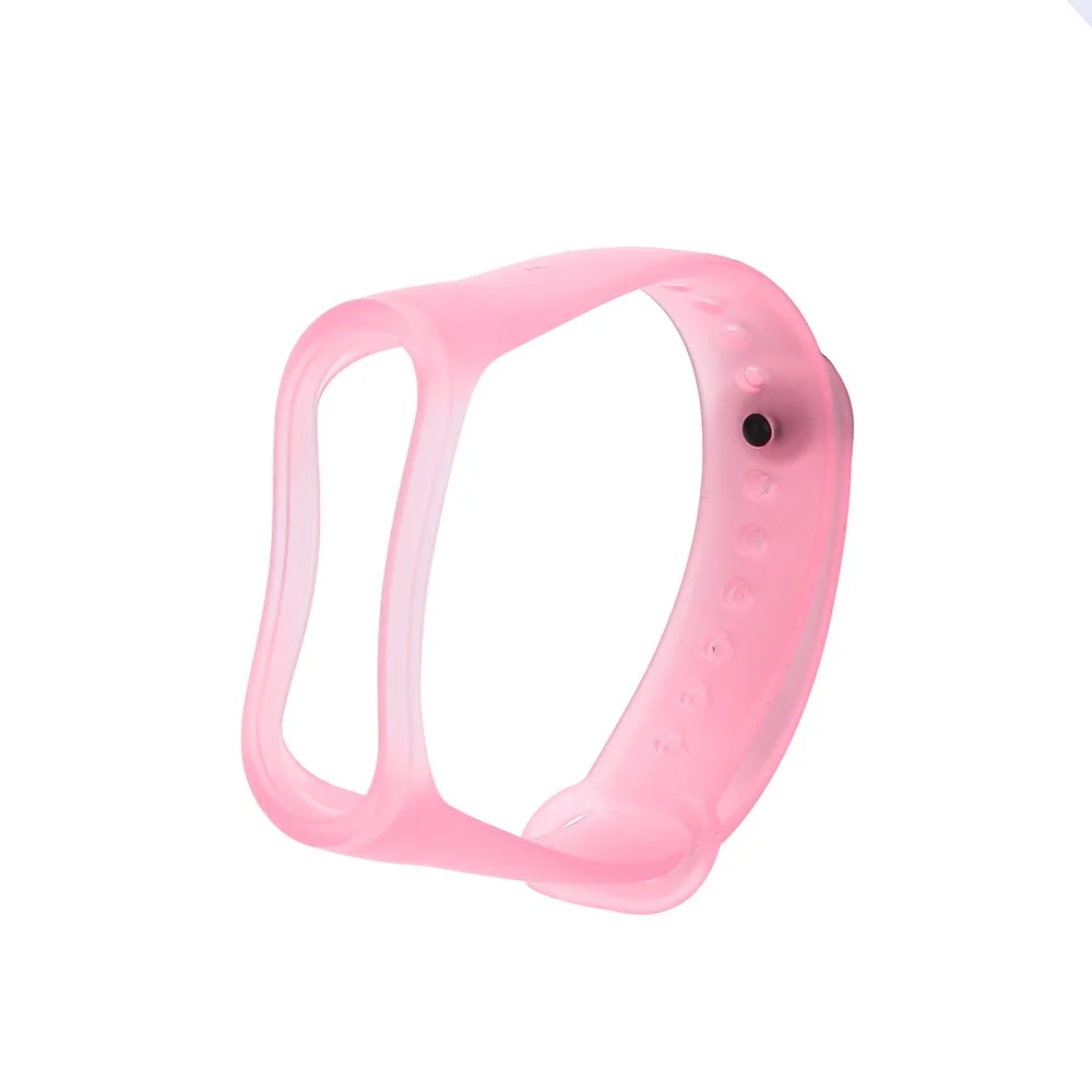 Ремешок для Mi Band 3/4 transparent silicone loop розовый|Ремешки часов| |