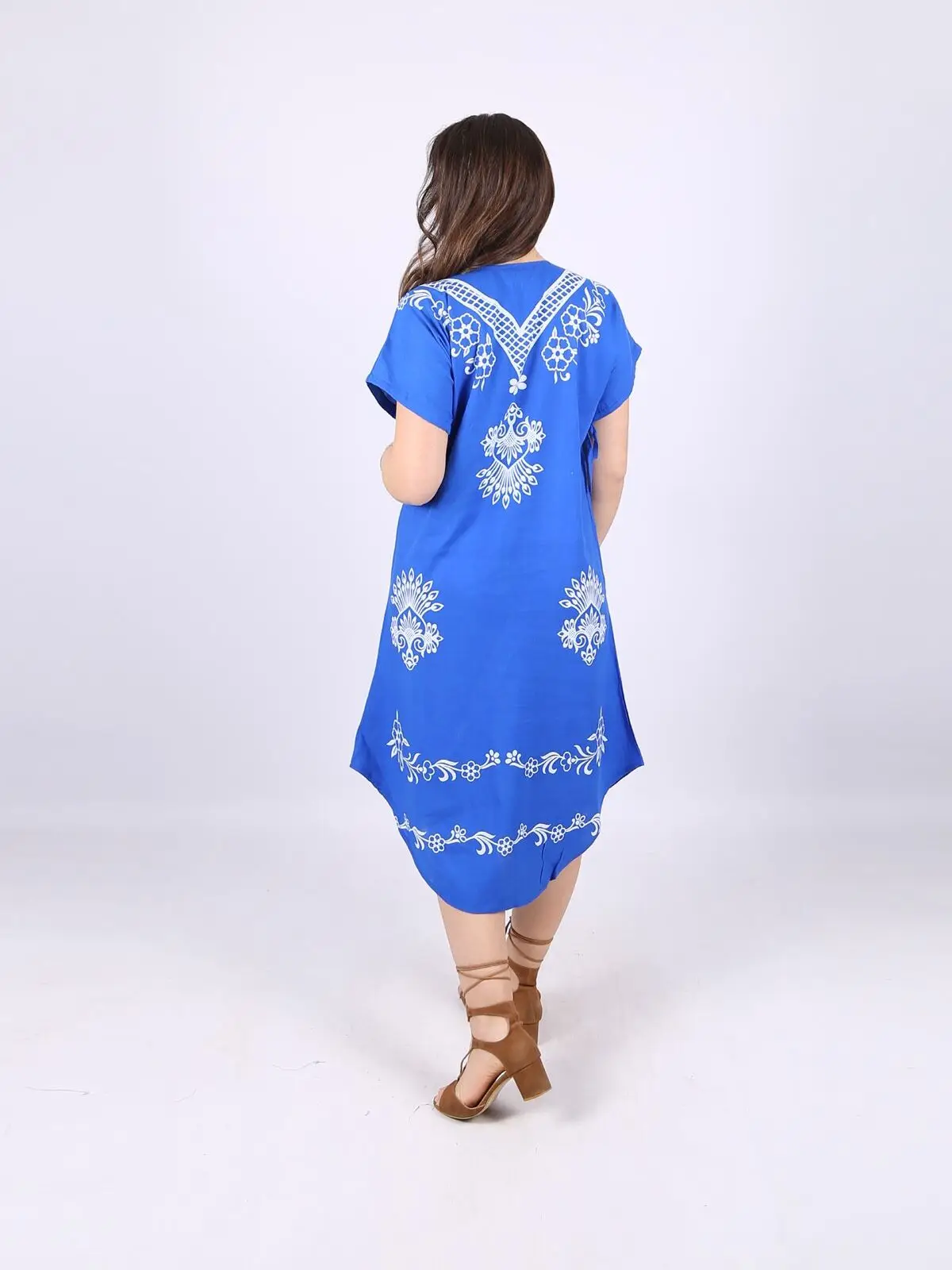 

Short Sleeve Summer Dress V3 Blue