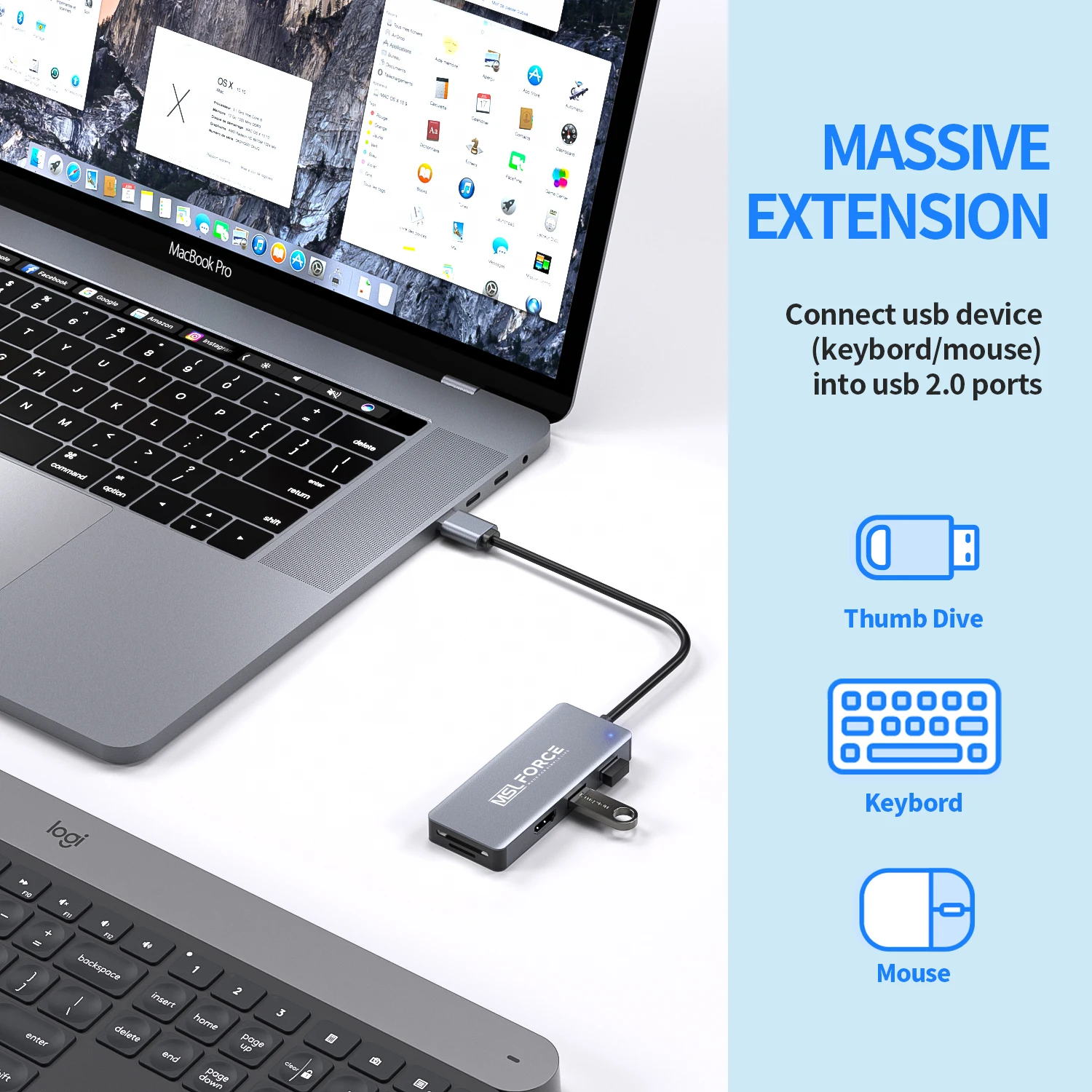 USB к двойному USB3.0 TYPE-A HUB кардридер с HDMI преобразователем HD1080P видео графический