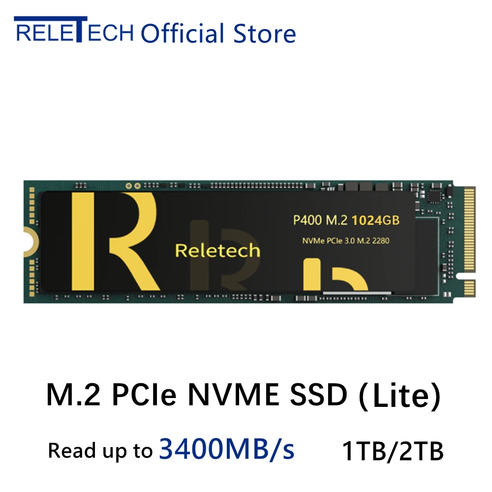 Enlarge Reletech M.2 P400 Lite SSD 3.0×4  PCIe NVMe 1TB 2TB 2280  independent cache Internal Hard Disk for Laptop Desktop