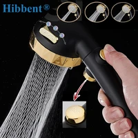 hibbent high pressure upgrade shower head 3 mode handheld adjustable water saving showerhead pressurized spray bathroom supplies
